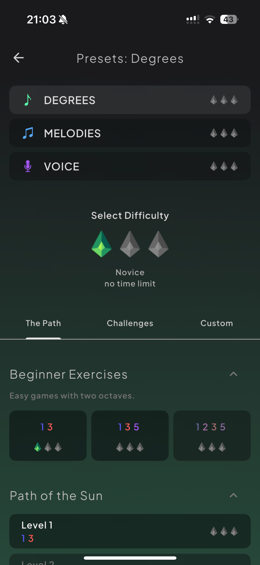 Sonofield scale degree ear training